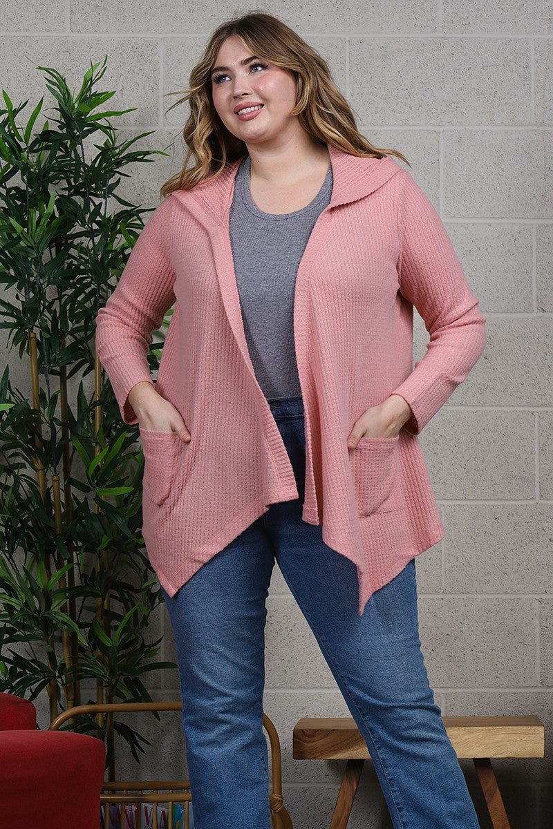 Plus Gotta Give Up Hooded Cardigan | gussieduponline