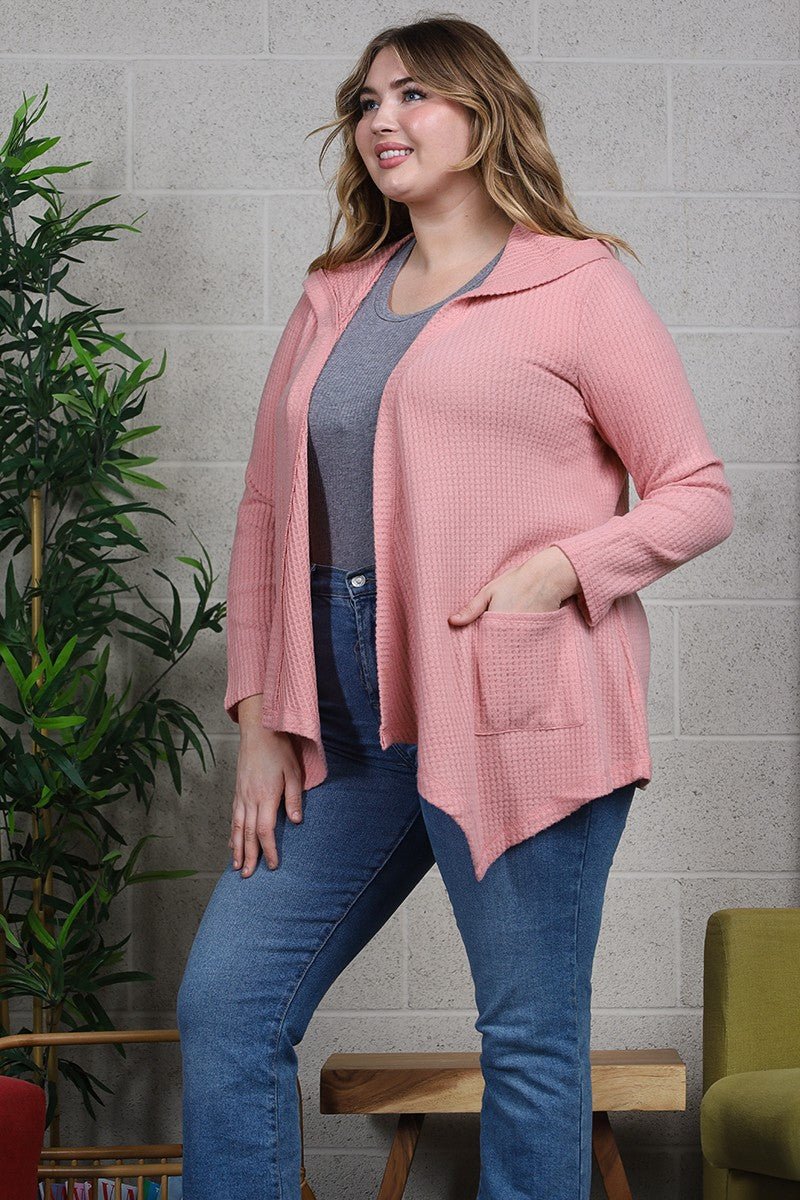 Plus Gotta Give Up Hooded Cardigan | gussieduponline