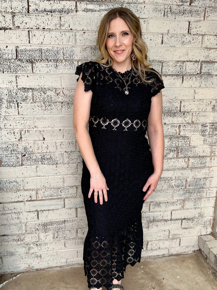 The Lace Eyelet Dress-2 Colors | gussieduponline