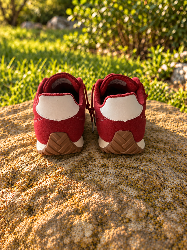 Justine Crimson Red Sneakers