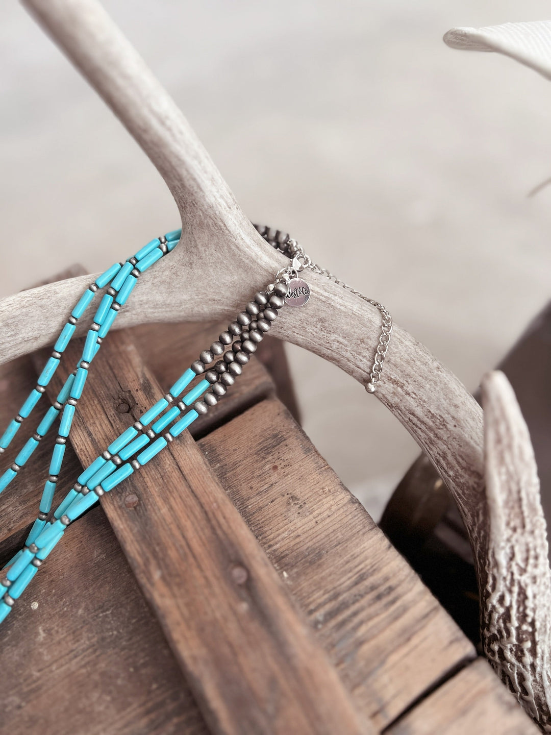 3-Strand Beaded Navajo Long Necklace - 2 Colors | gussieduponline