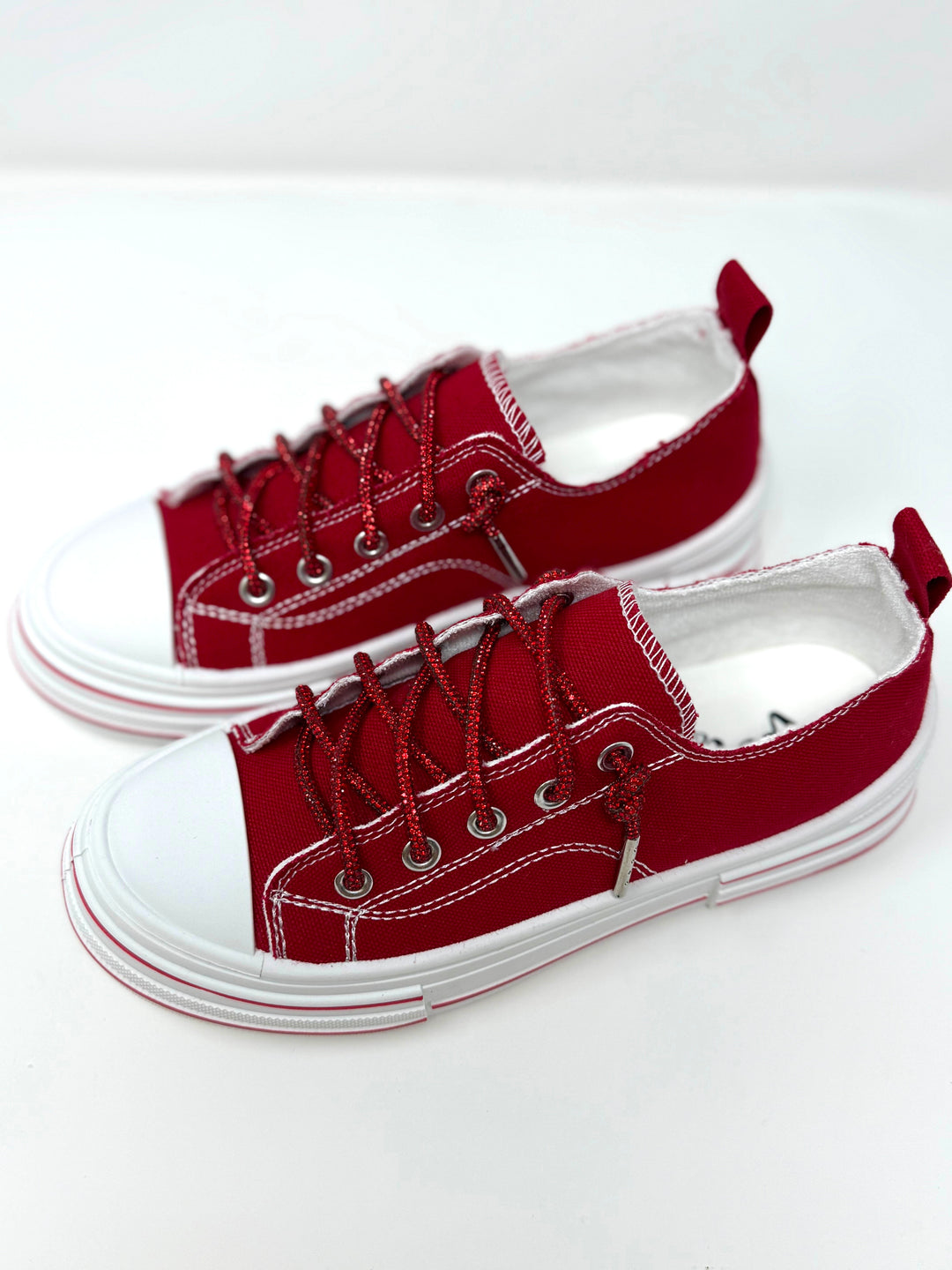 Very G Red Aman Sparkle Sneakers