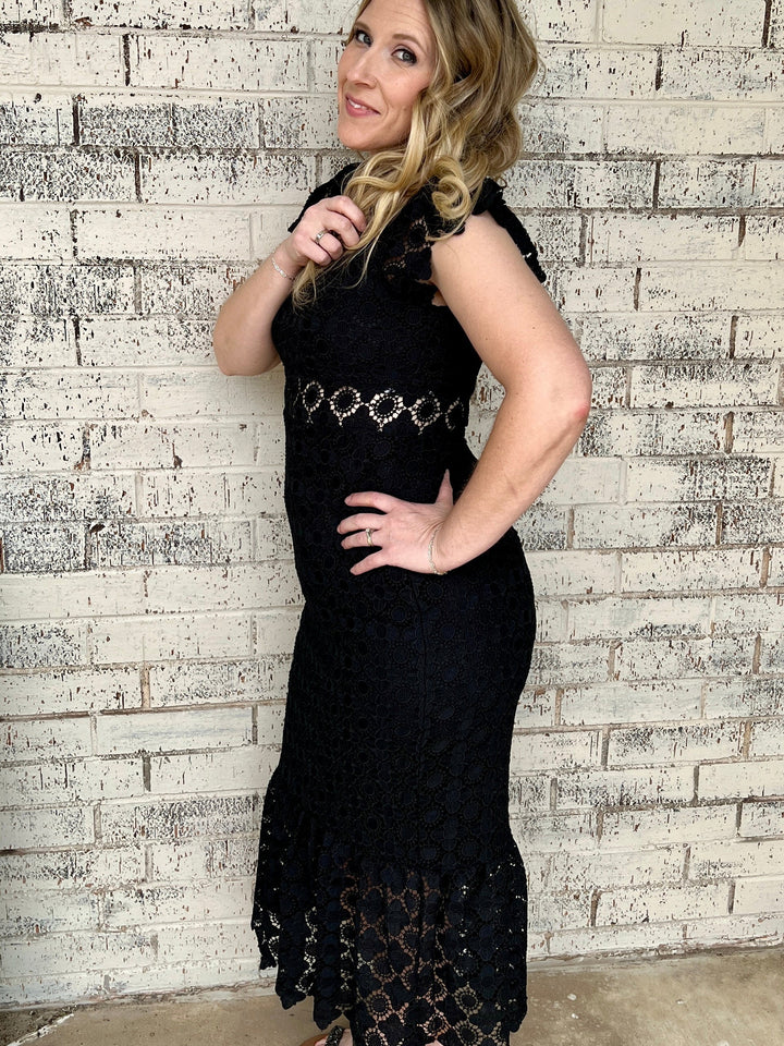 The Lace Eyelet Dress-2 Colors | gussieduponline