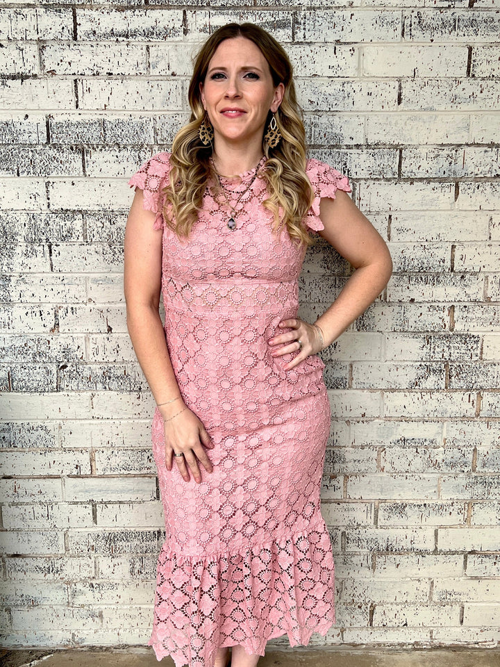 The Lace Eyelet Dress-2 Colors | gussieduponline