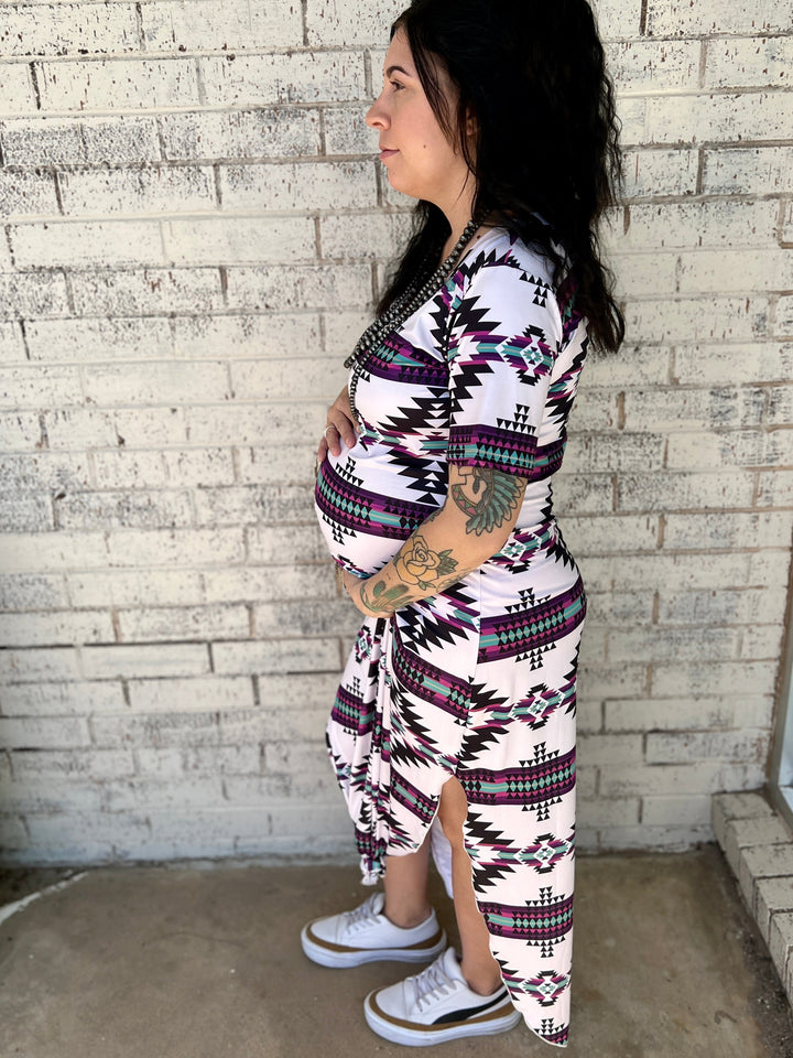 Plus Aztec Outskirts Maxi Dress | gussieduponline