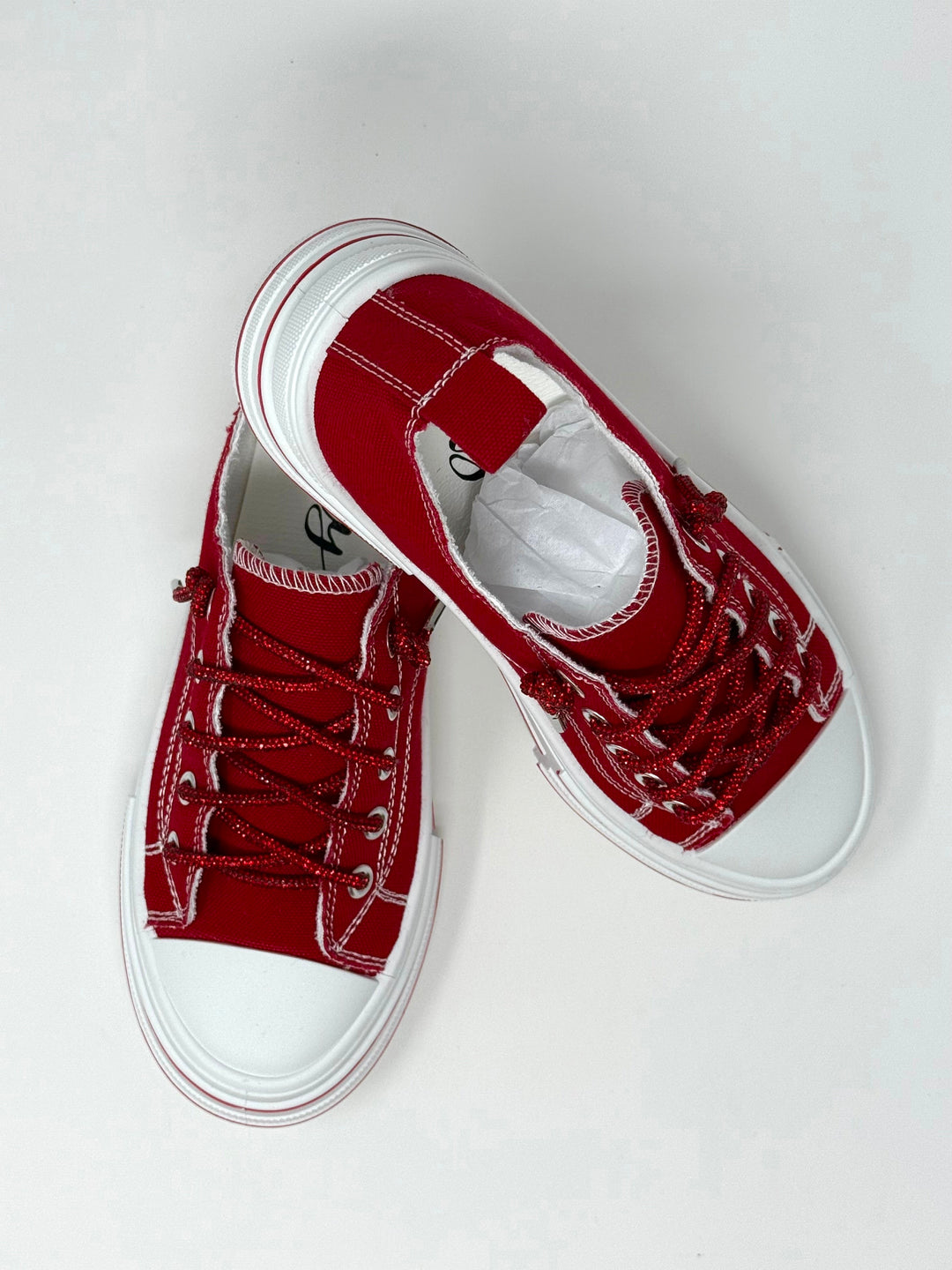 Very G Red Aman Sparkle Sneakers