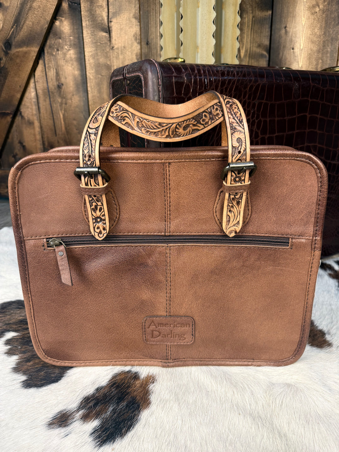 American Darling Hand Tooled Western Leather Bag