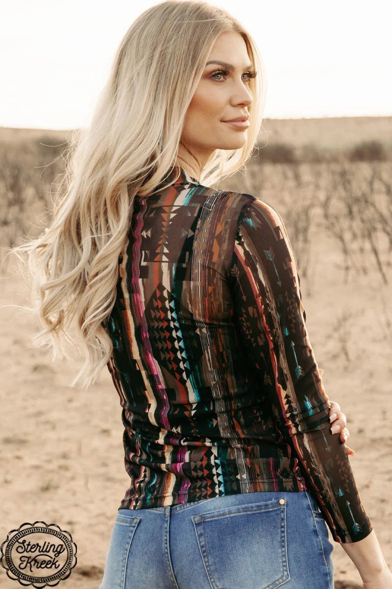 Aztec Warrior Mesh Top | gussieduponline