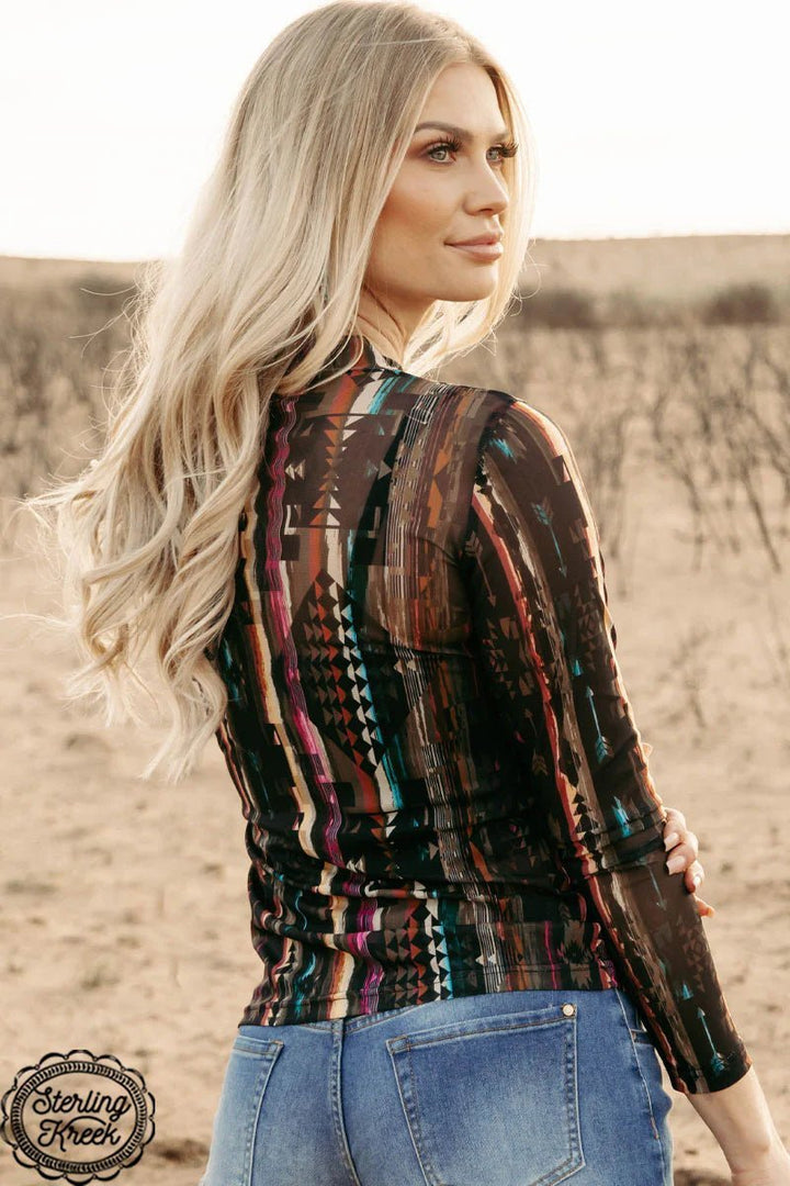 Aztec Warrior Mesh Top | gussieduponline