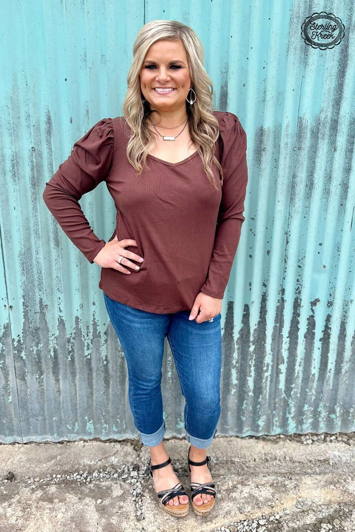 Something Classy Brown Top | gussieduponline