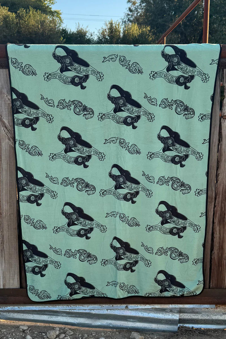 Sterling Kreek Boots & Burlap Blanket