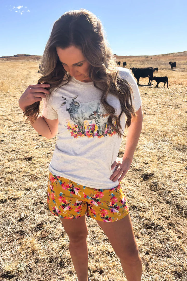 Sterling Kreek Brahman Wildflower Tee