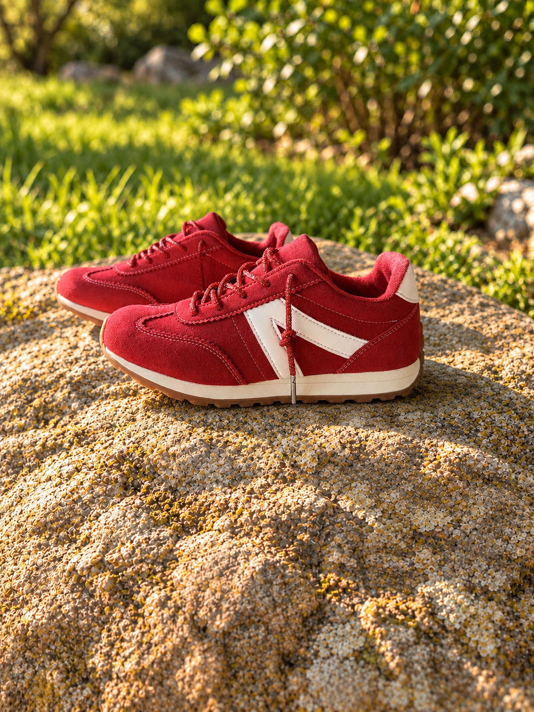 Justine Crimson Red Sneakers