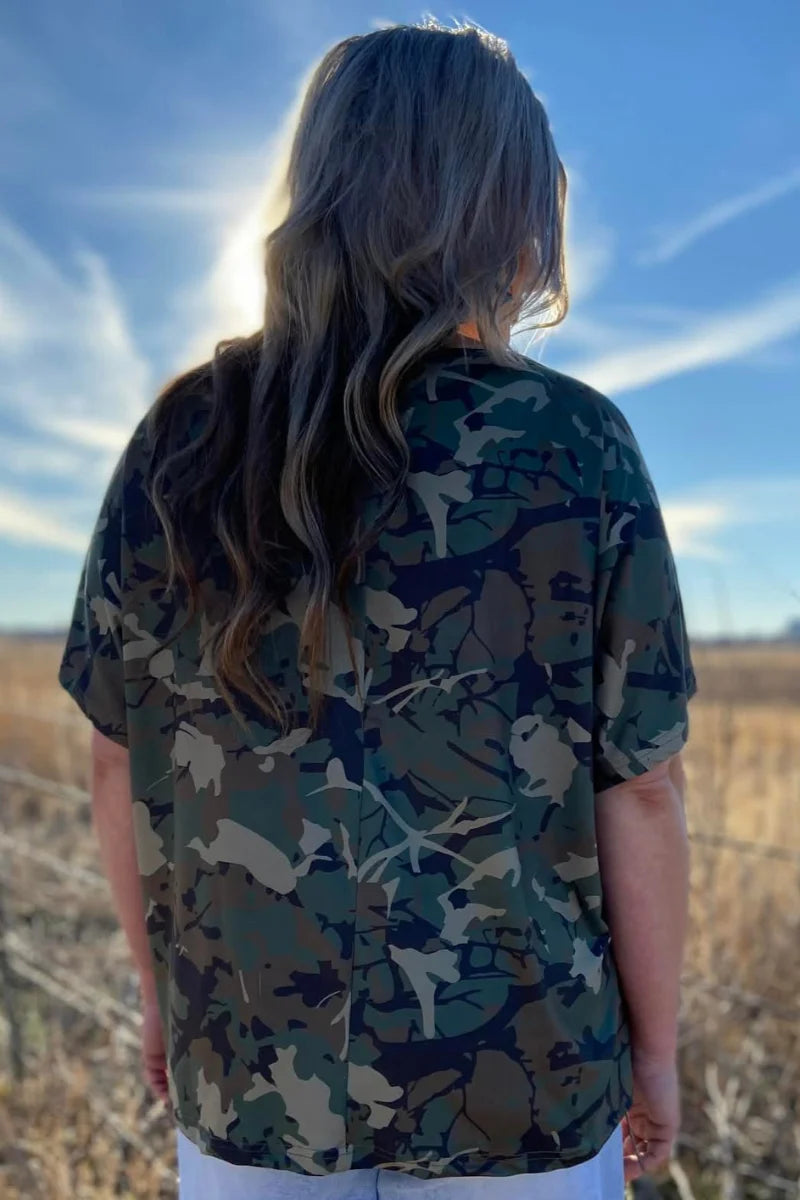 Sterling Kreek Cowgirl Cozy Camo Top