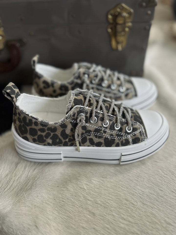 Can I Get An Aman Tan Leopard Sneakers