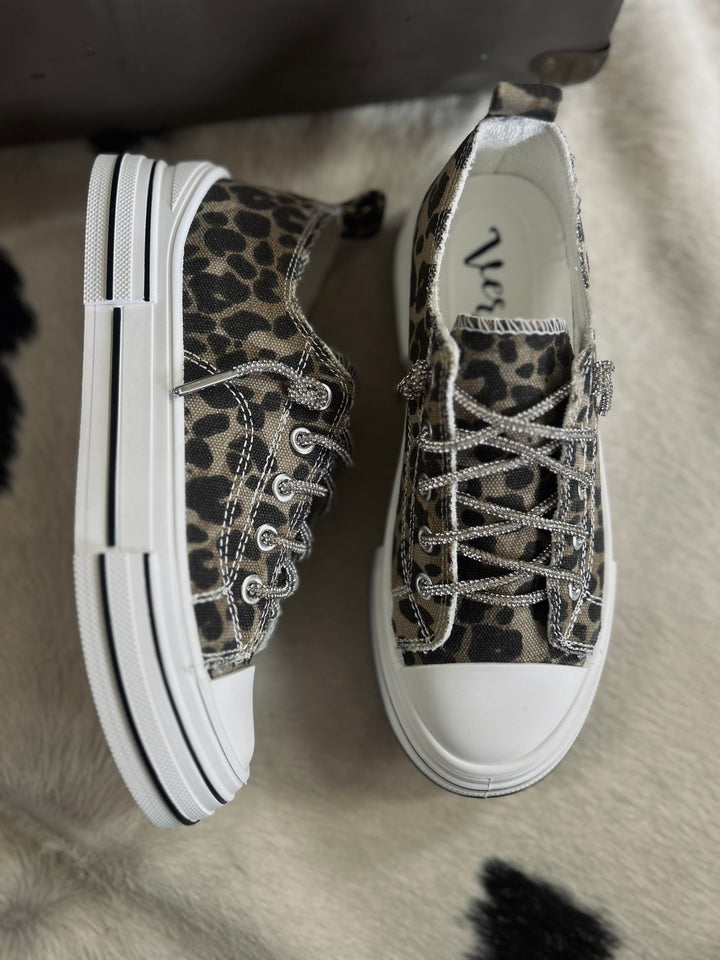 Can I Get An Aman Tan Leopard Sneakers
