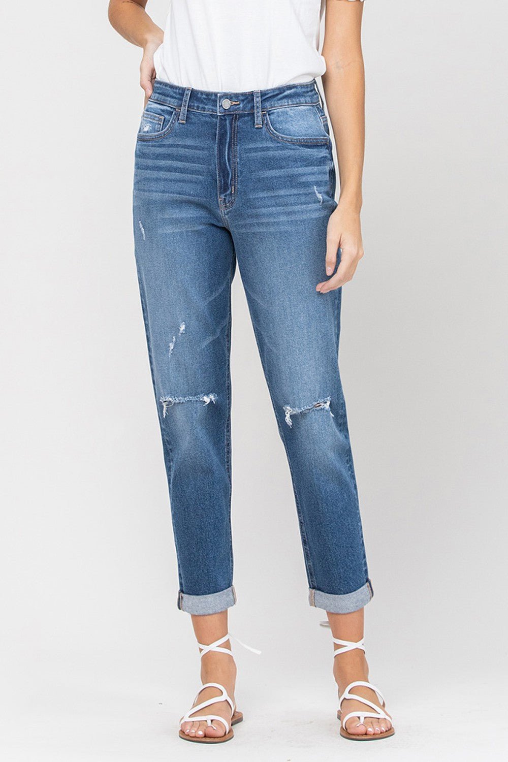 Candy Lights Mom Jeans | gussieduponline