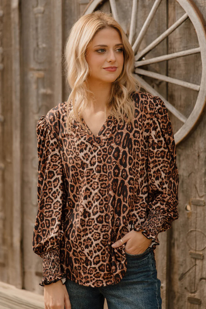 Sterling Kreek Canyon Call Leopard Top