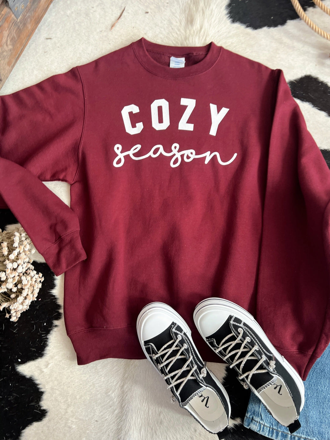 Cozy Season Crew Neck Sweatshirt - 3 Colors | gussieduponline
