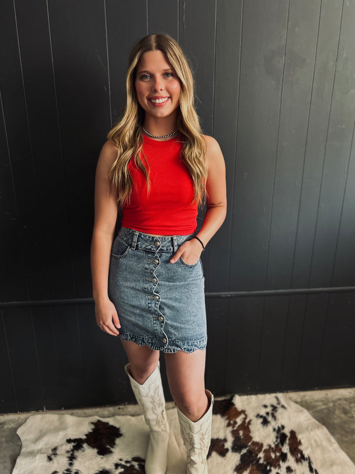 Cropped Sleeveless Knit Halter Top-5 Colors