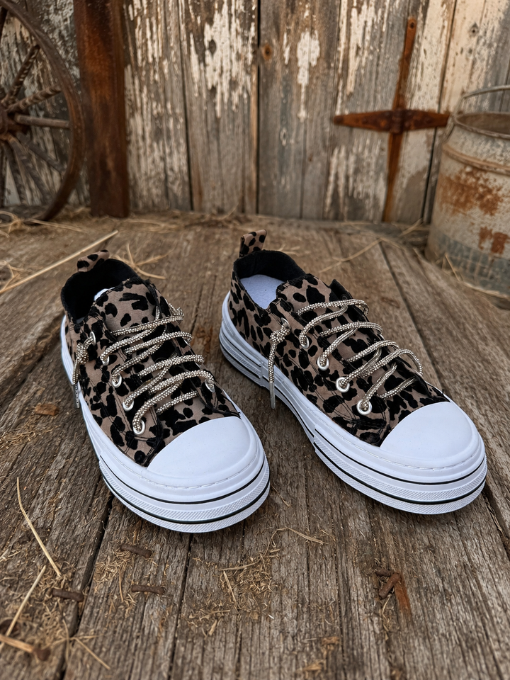 Very G Aman Taupe Leopard Sneakers