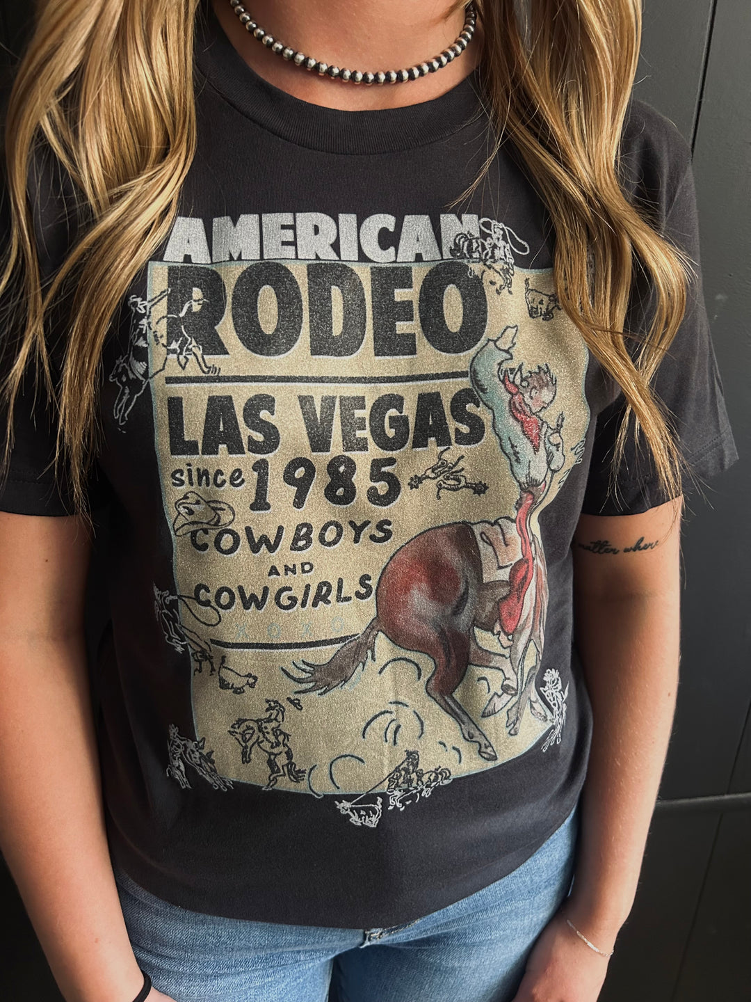 Dark Gray American Rodeo Vegas '85 Tee