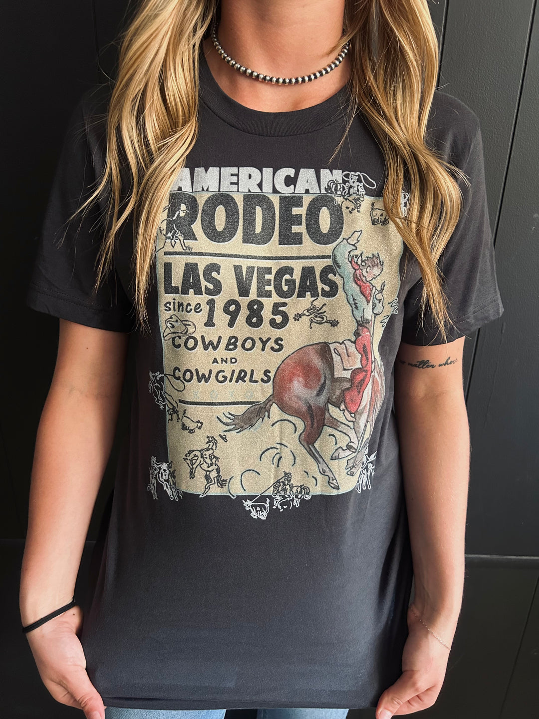 Dark Gray American Rodeo Vegas '85 Tee