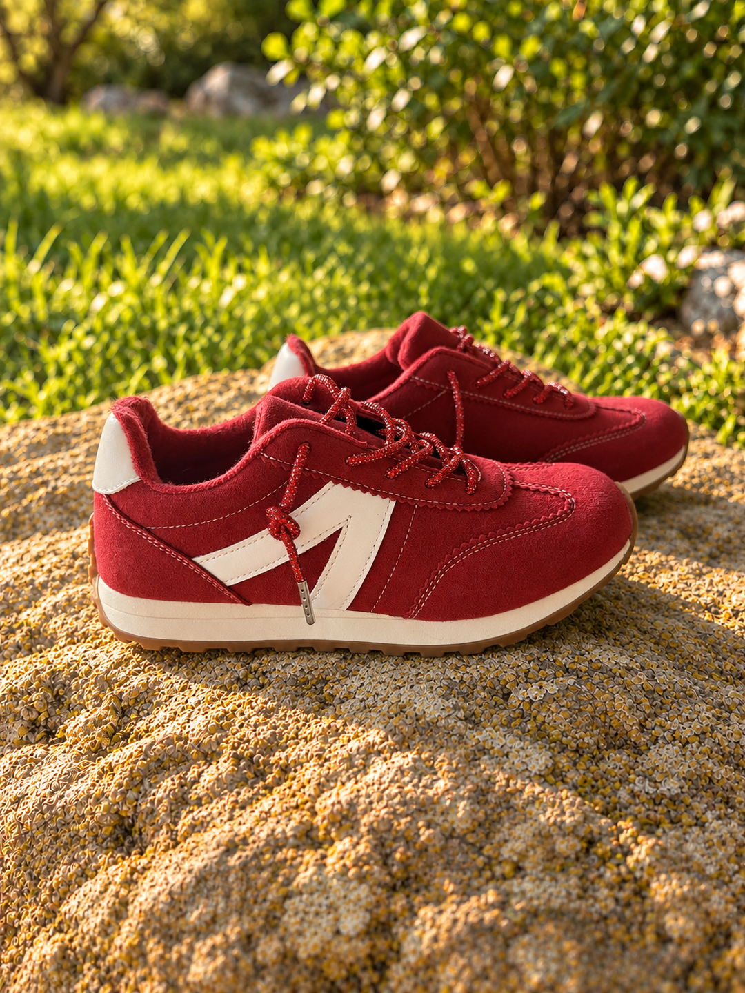 Justine Crimson Red Sneakers