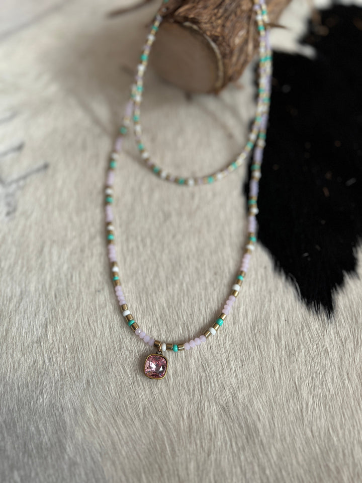 Panache Pink Princess Necklace | gussieduponline