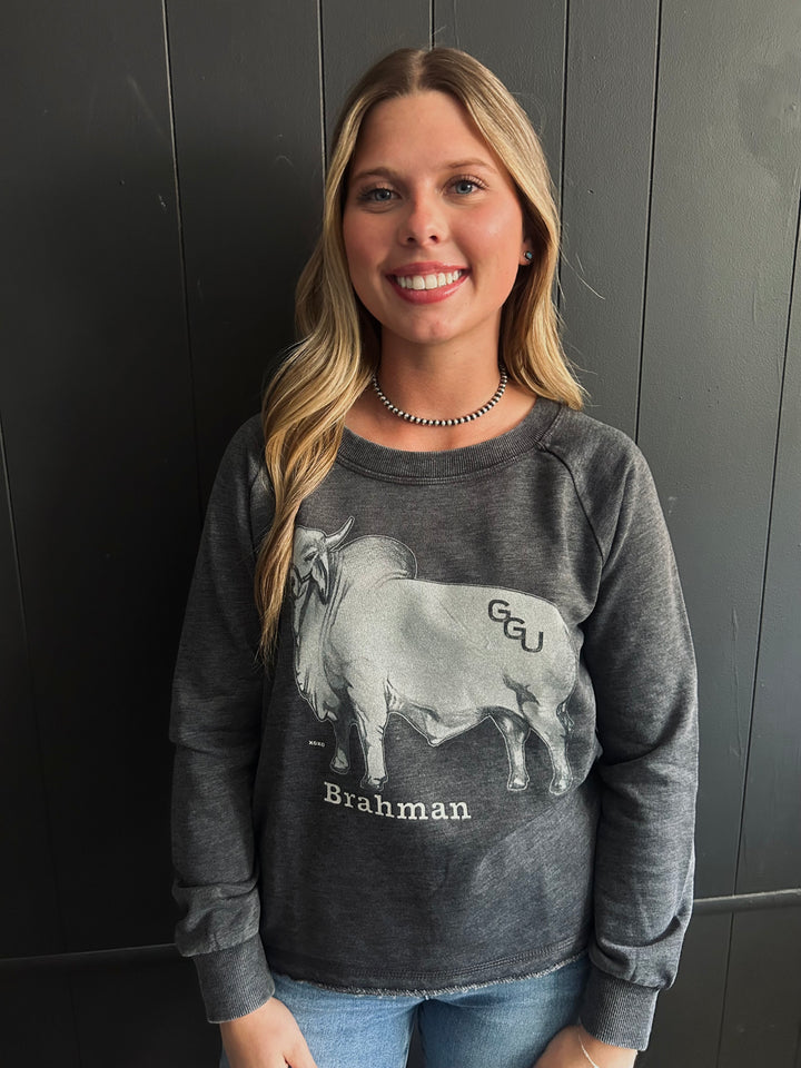 GGU Mineral Washed Black Brahman Sweatshirt