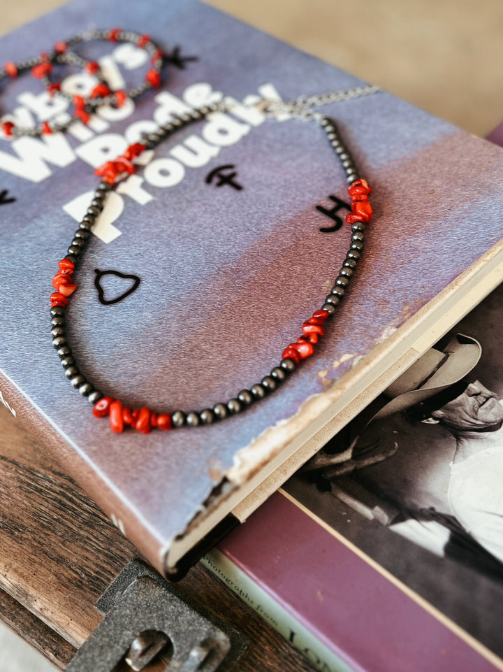 Handmade Navajo Red Necklace | gussieduponline
