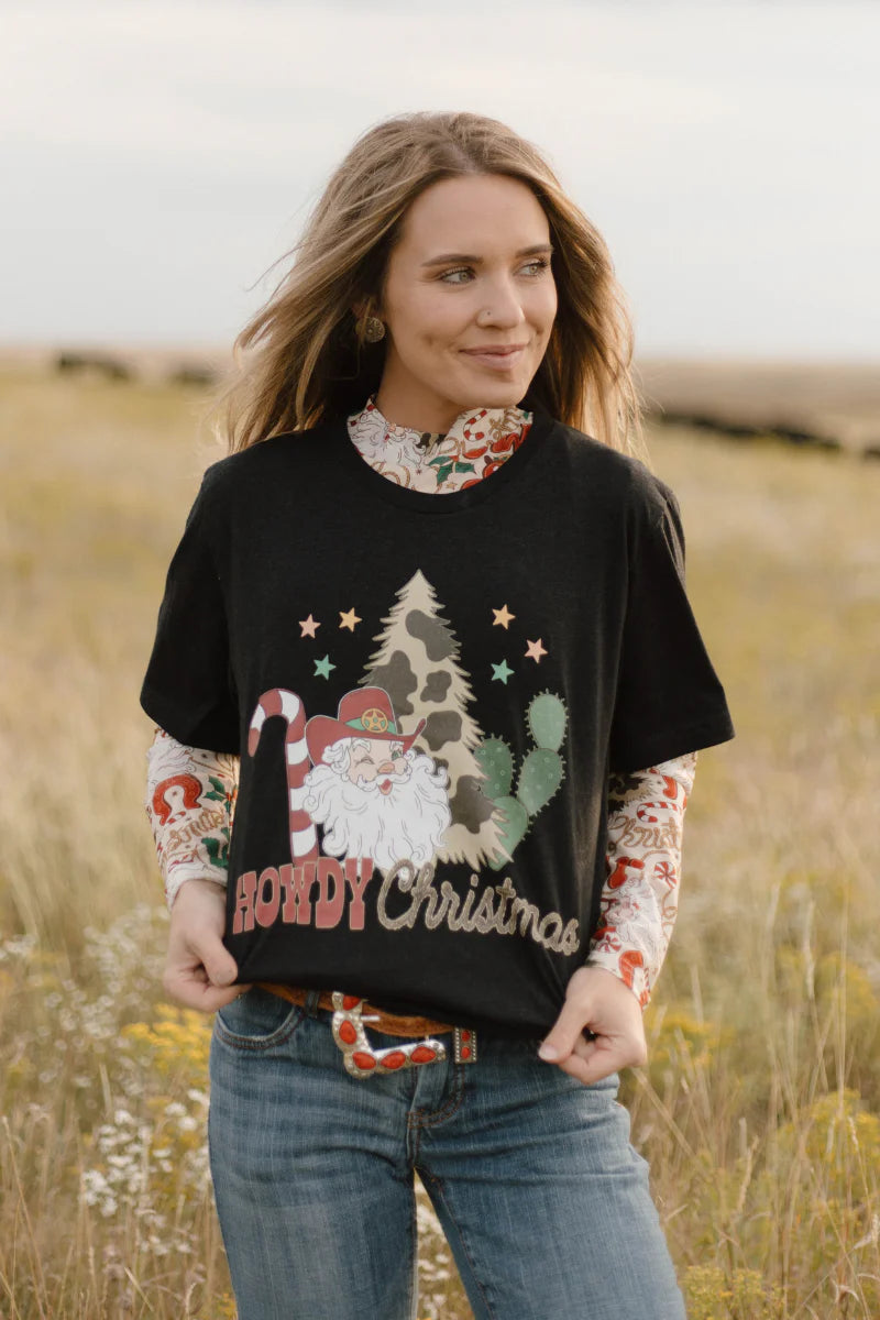 Sterling Kreek Howdy Santa Tee*
