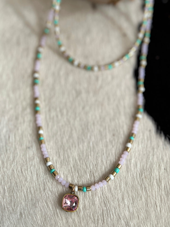 Panache Pink Princess Necklace | gussieduponline