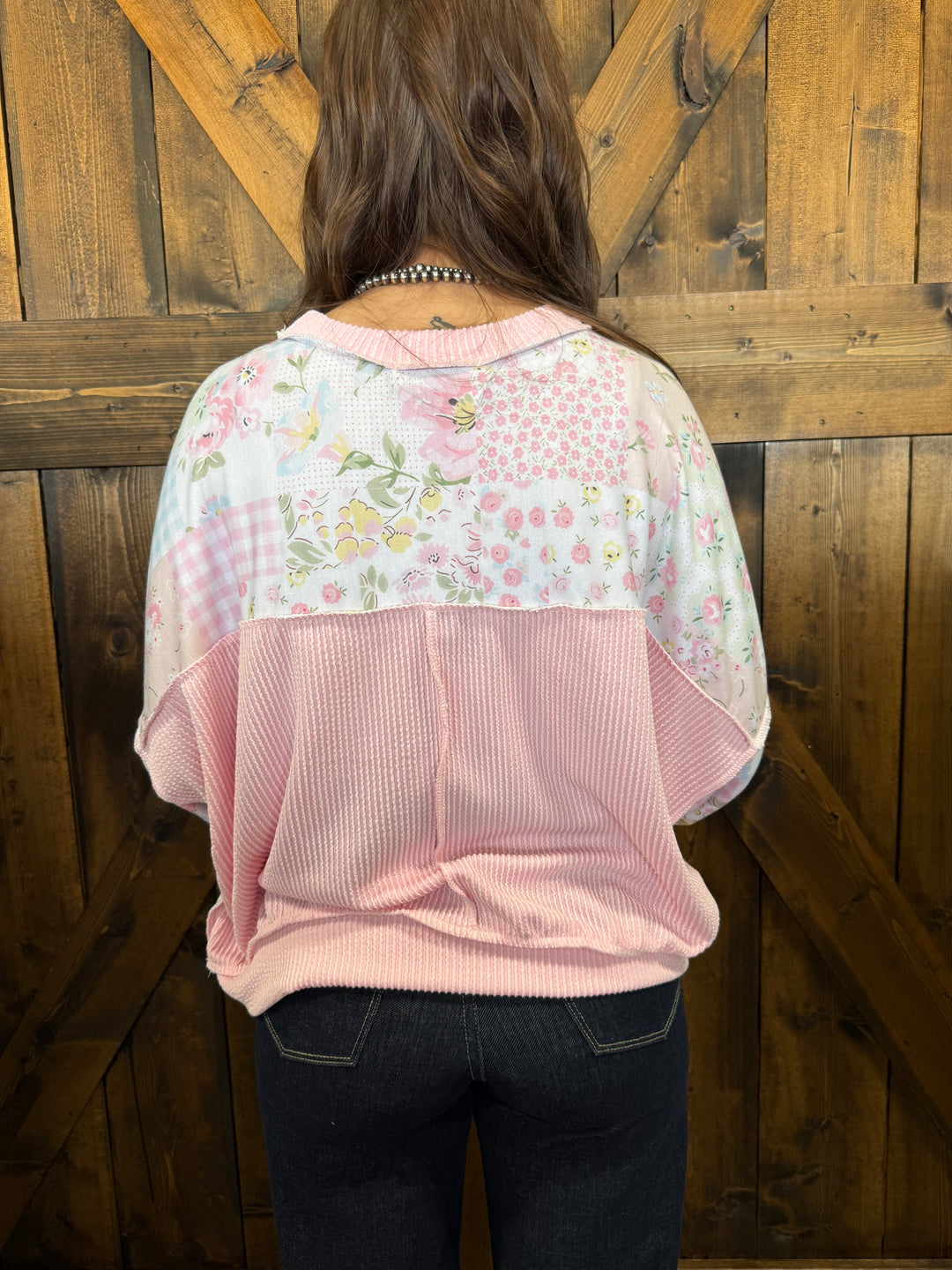 Haptics Crew Neck Drop Shoulder Floral Top- 2 Colors
