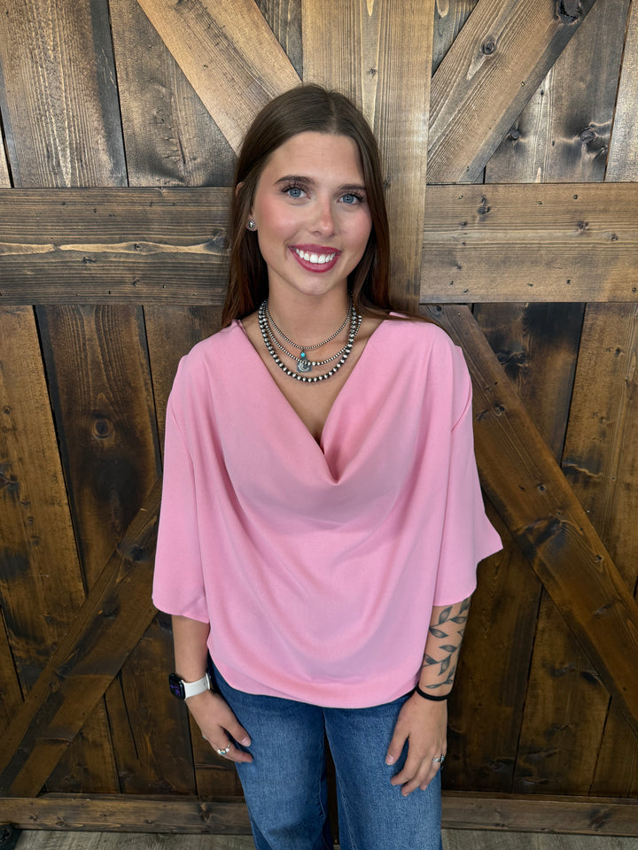 Summer Sleeve Wrap V-Neck Draped Blouse - 2 Colors