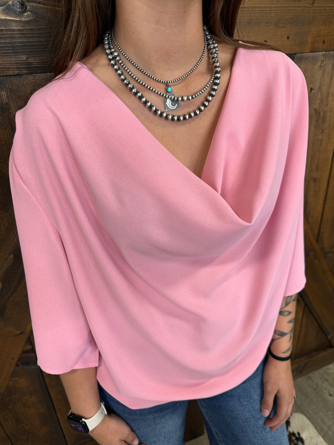 Summer Sleeve Wrap V-Neck Draped Blouse - 2 Colors