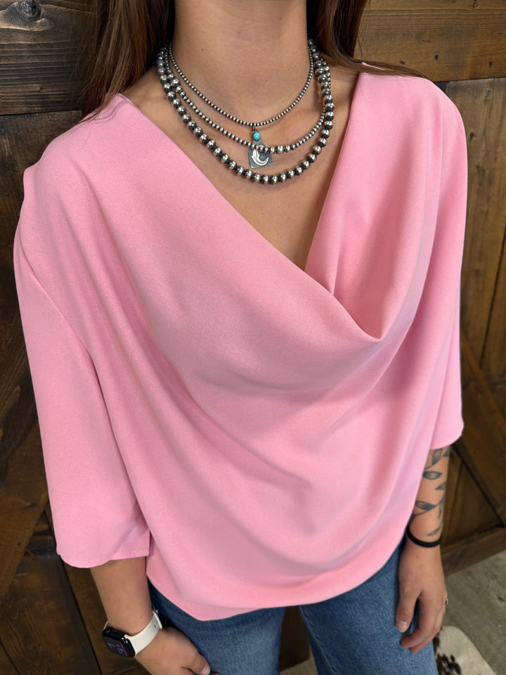 Summer Sleeve Wrap V-Neck Draped Blouse - 2 Colors
