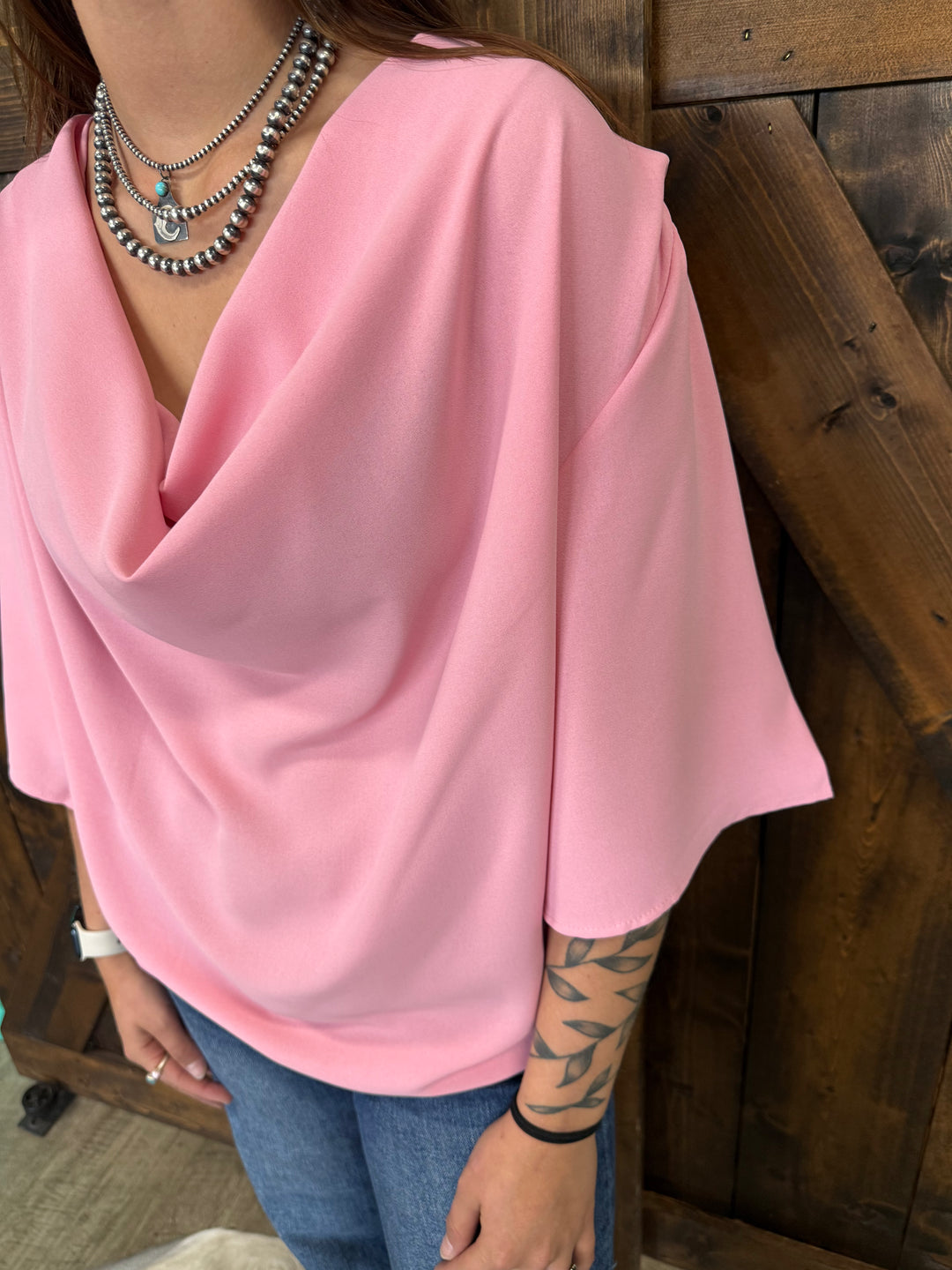 Summer Sleeve Wrap V-Neck Draped Blouse - 2 Colors