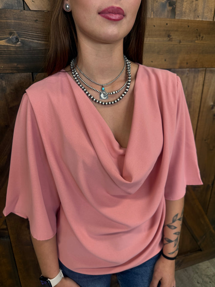 Summer Sleeve Wrap V-Neck Draped Blouse - 2 Colors