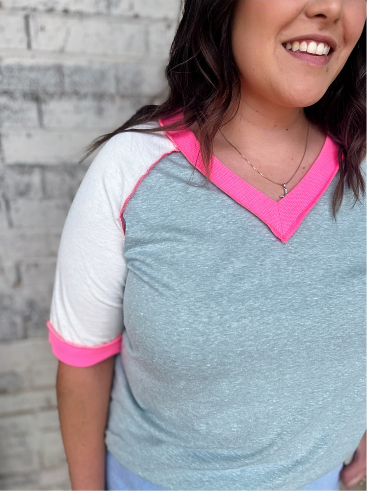 PLUS Day to Day Color Block Top- 2 colors | gussieduponline