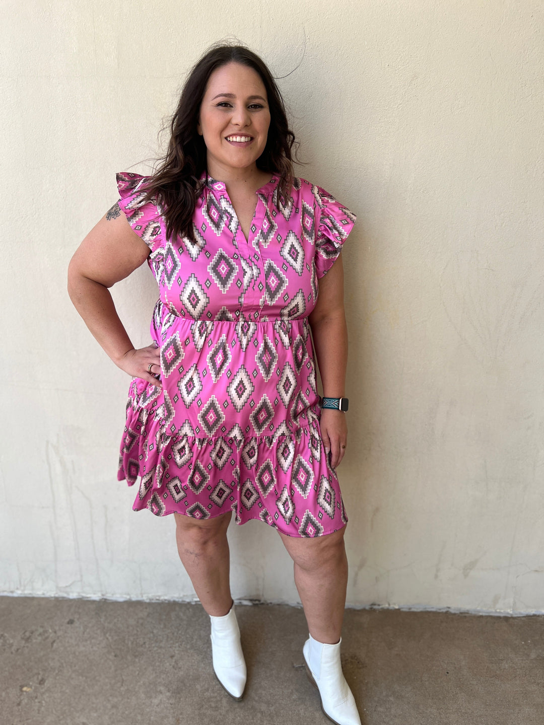 PLUS Sterling Kreek Needed Me Pink Dress | gussieduponline