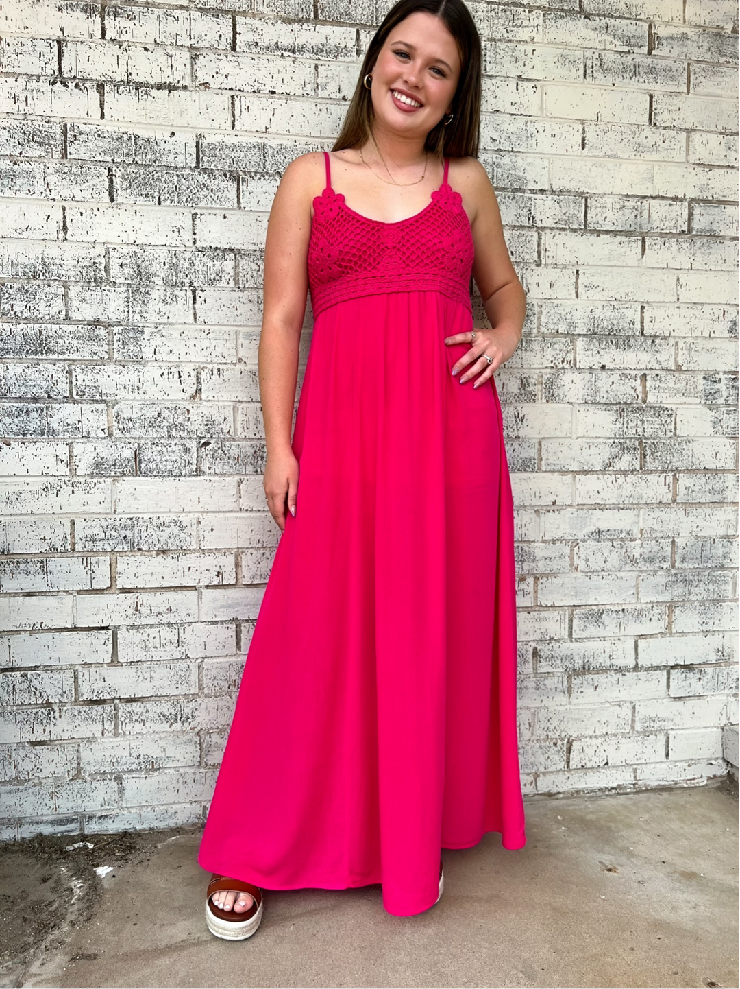 Don't Fuchsia Around With Me Maxi Dress | gussieduponline