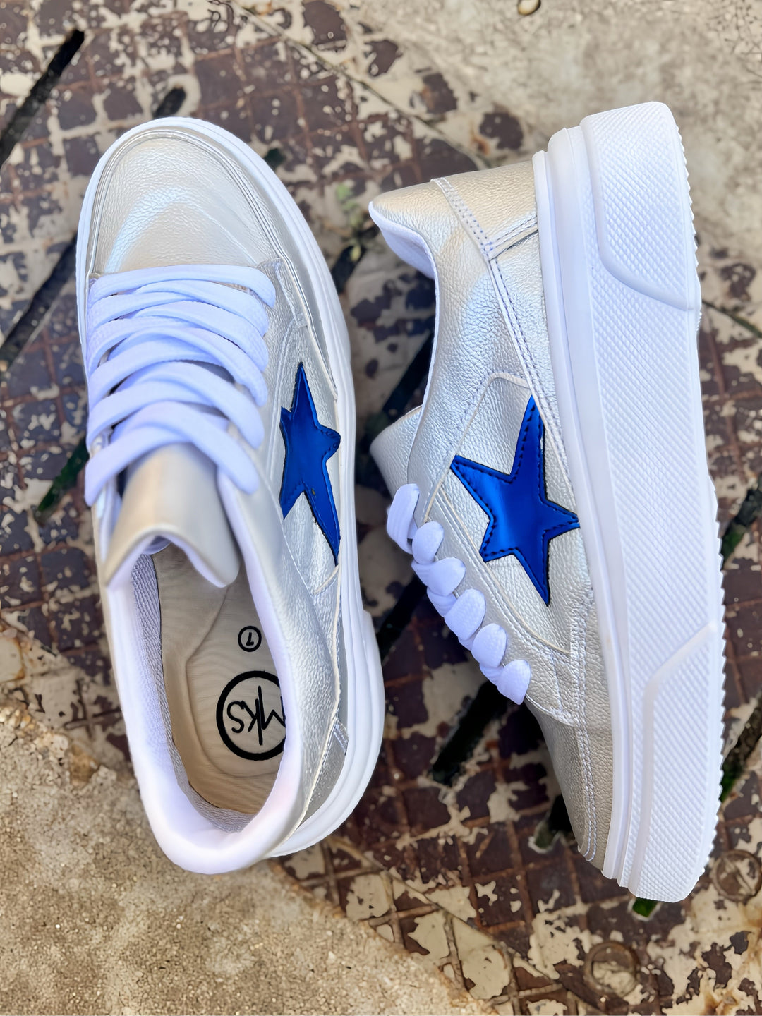 Silver Make Ya Holla' Sneakers | gussieduponline