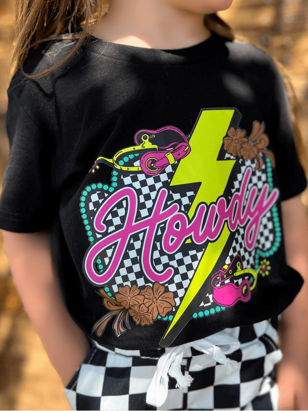 KIDS Howdy Thunderbolt Western Graphic Tee | gussieduponline