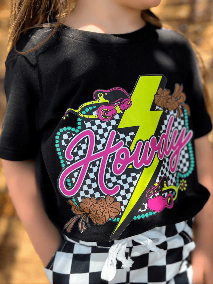 KIDS Howdy Thunderbolt Western Graphic Tee | gussieduponline