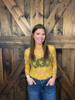 L& B Lace Long Sleeve Stretch Top- 11 Colors