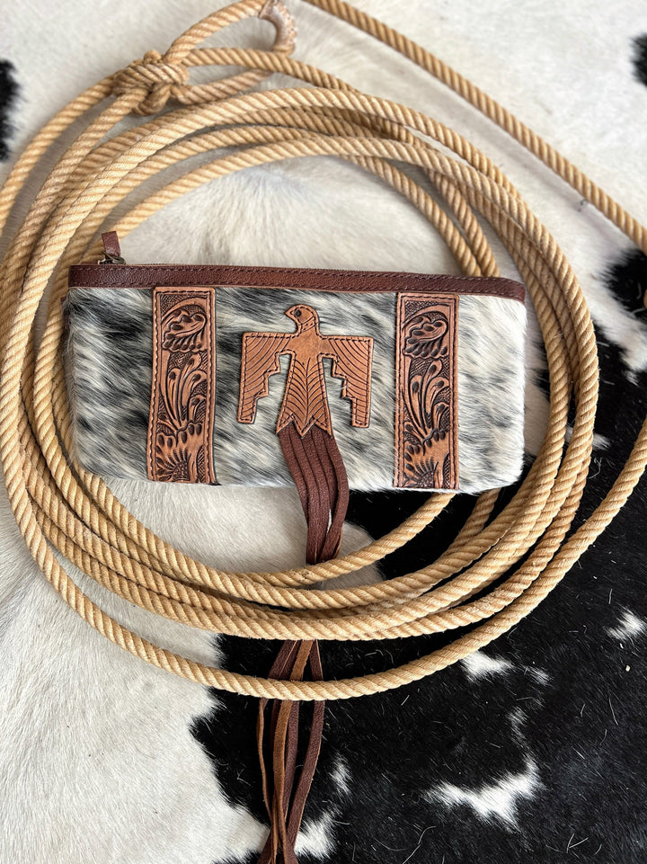 Darling Leather Thunderbird Wristlet | gussieduponline