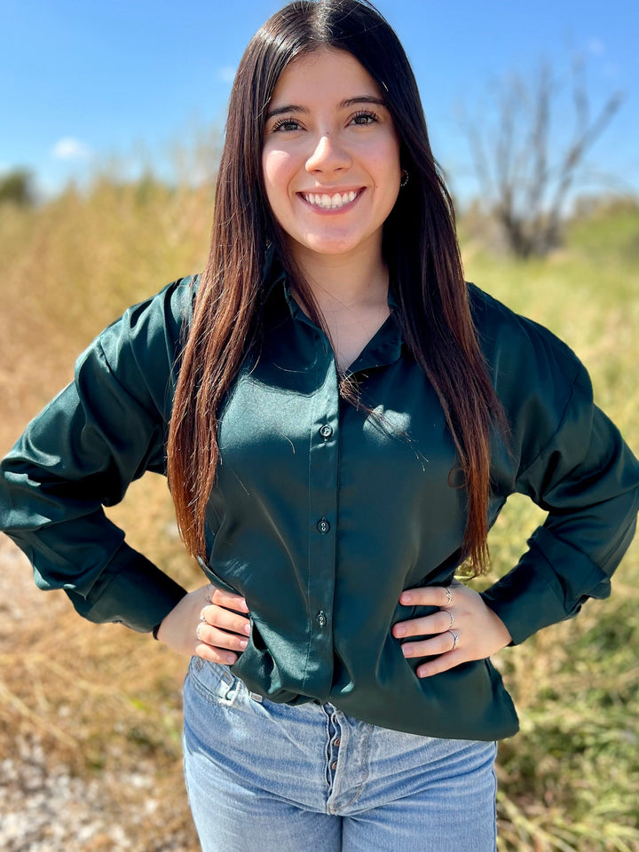 Sophisticatedly Casual Satin Button Ups- 4 Colors | gussieduponline