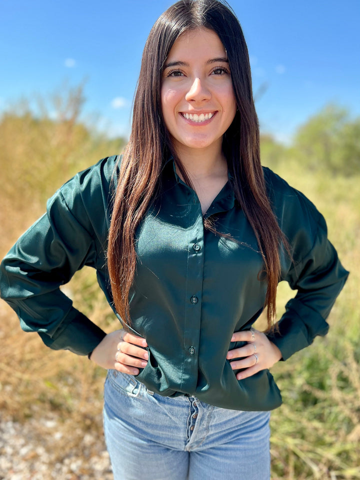 Sophisticatedly Casual Satin Button Ups- 4 Colors | gussieduponline