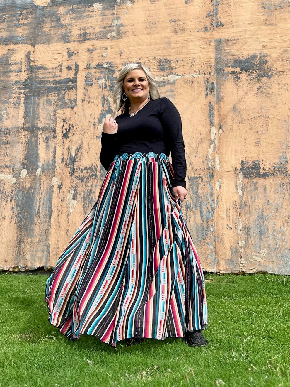 PLUS Serape Kreek Maxi Skirt | gussieduponline